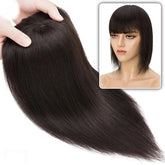 Lace Topo da Cabeça Invisível 100% Humano Liso Franja Elegância em cada fio, escolha seu estilo e cor.